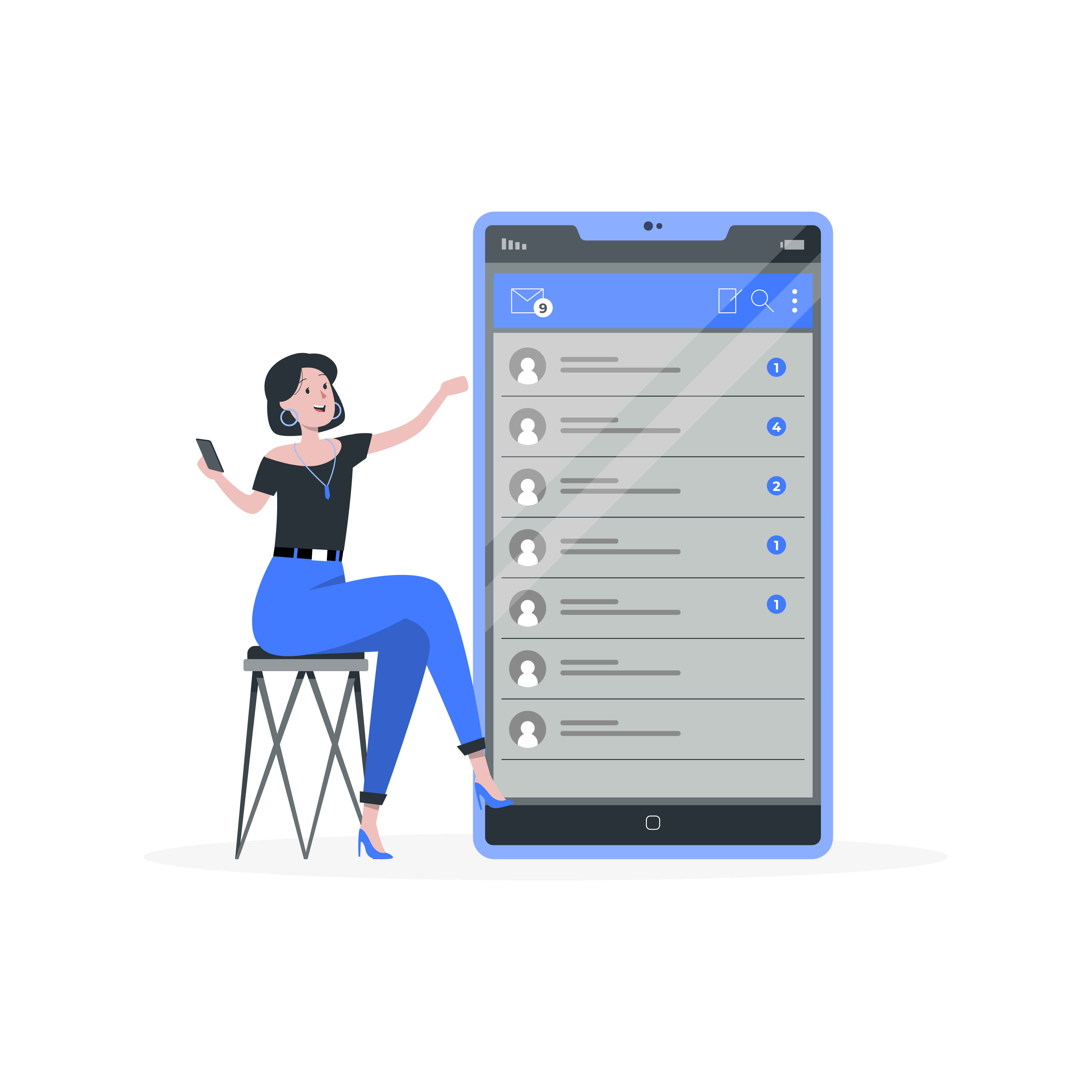Selecting message recipients.